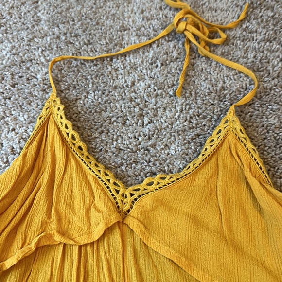 O’Neill burnt orange 🍊 halter romper cover up size medium/large - Picture 2 of 4